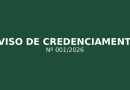 AVISO DE CREDENCIAMENTO Nº 001/2026