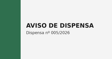 AVISO DE DISPENSA