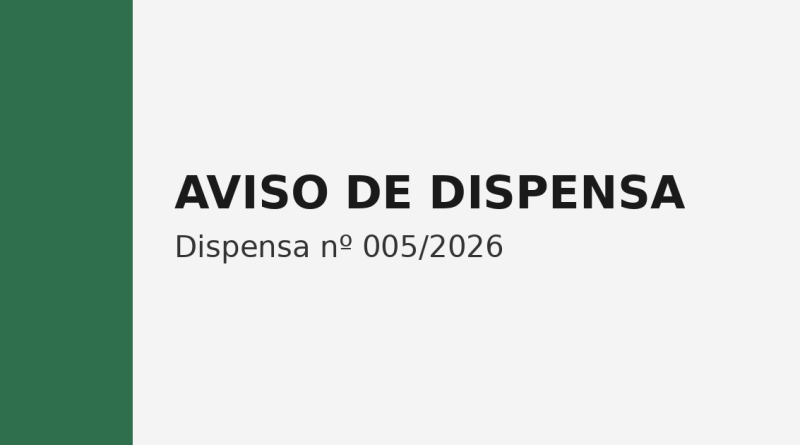AVISO DE DISPENSA