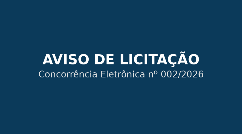 AVISO DE LICITAÇÃO