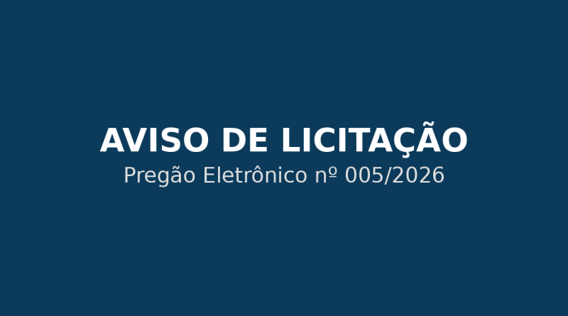 AVISO DE LICITAÇÃO