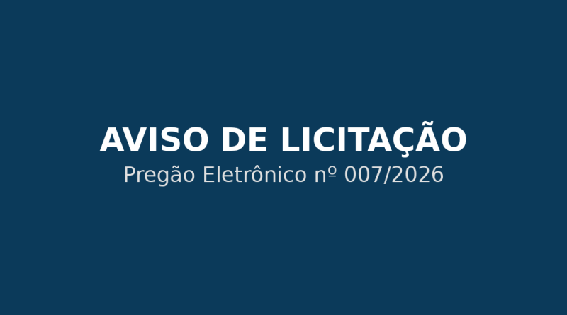 AVISO DE LICITAÇÃO